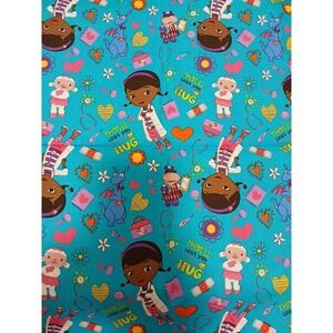 Doc McStuffins Fabric 36" X 44" That Will Cost You One Hug 2013 Material Remnant